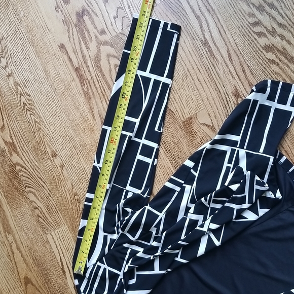 (PL) Kasper Geometric Print Cardigan Classic Style Open Accents Long Sleeve - Picture 3 of 8